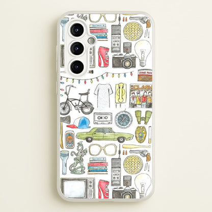 Stranger Objects Illustration  - Stranger Things Phone Case for Galaxy A54