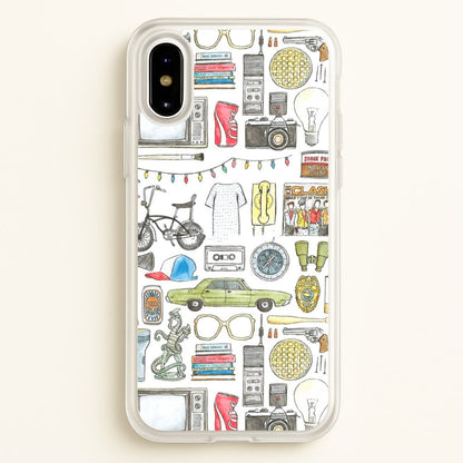 Stranger Objects Illustration  - Stranger Things Phone Case for iPhone X / XS