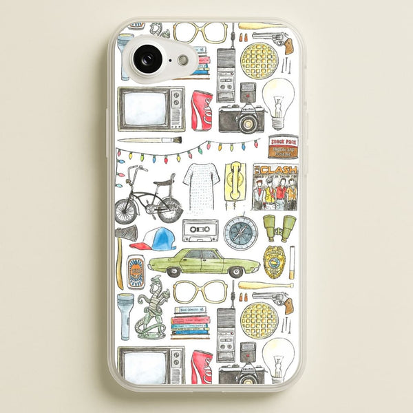 Stranger Objects Illustration  - Stranger Things Phone Case for iPhone 16e