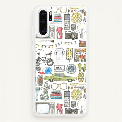 Stranger Objects Illustration  - Stranger Things Phone Case for Huawei P30 Pro