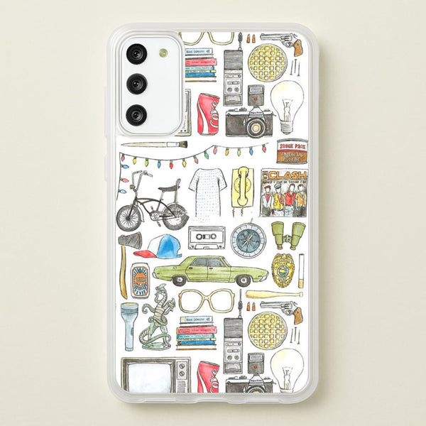 Stranger Objects Illustration  - Stranger Things Phone Case for Galaxy S20FE