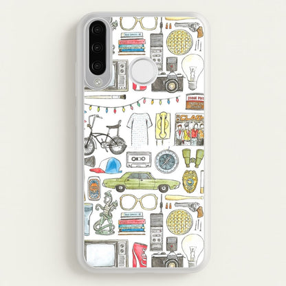 Stranger Objects Illustration  - Stranger Things Phone Case for Huawei P30 Lite