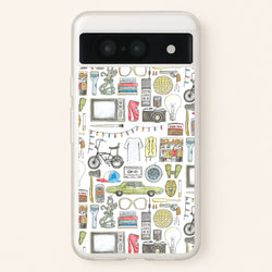 Stranger Objects Illustration  - Stranger Things Phone Case for Google Pixel 8
