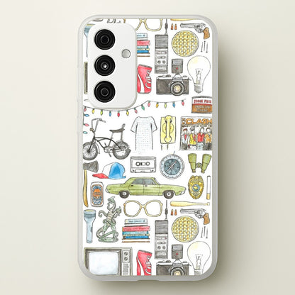Stranger Objects Illustration  - Stranger Things Phone Case for Galaxy A55