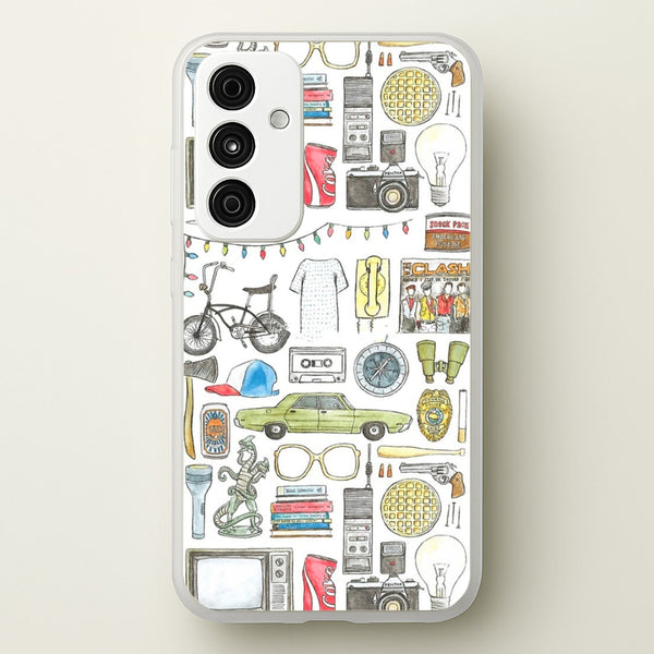 Stranger Objects Illustration  - Stranger Things Phone Case for Galaxy A55