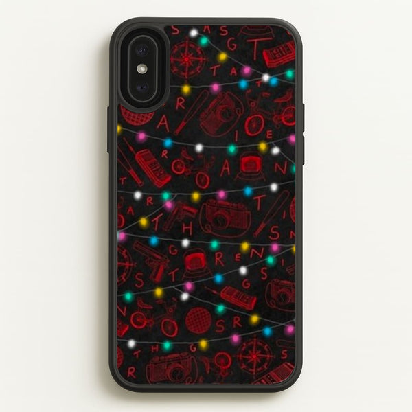 Stranger Red Illustrations  - Stranger Things Phone Case for iPhone XS Max