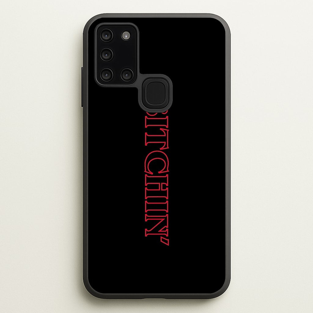 Stranger Bitchin' Logo  - Stranger Things Phone Case for Galaxy A21s