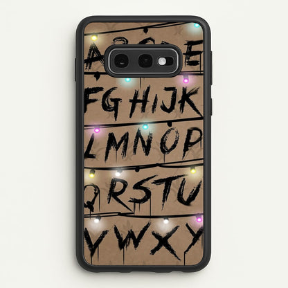 Stranger Alphabet Wall  - Stranger Things Phone Case for Galaxy S10e