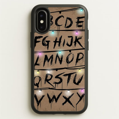 Stranger Alphabet Wall  - Stranger Things Phone Case for iPhone X / XS