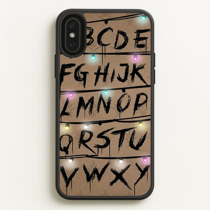 Stranger Alphabet Wall  - Stranger Things Phone Case for iPhone XS Max