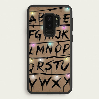Stranger Alphabet Wall  - Stranger Things Phone Case for Galaxy S9 Plus