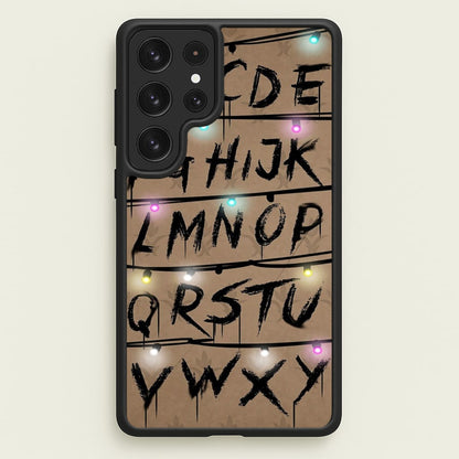 Stranger Alphabet Wall  - Stranger Things Phone Case for Galaxy S22 Ultra
