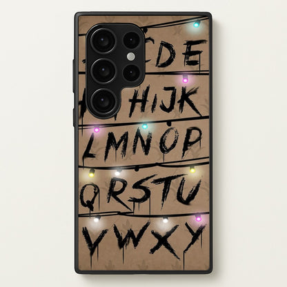 Stranger Alphabet Wall  - Stranger Things Phone Case for Galaxy S24 Ultra