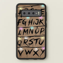 Stranger Alphabet Wall  - Stranger Things Phone Case for Galaxy S10 Plus
