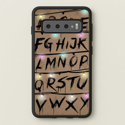 Stranger Alphabet Wall  - Stranger Things Phone Case for Galaxy S10 Plus