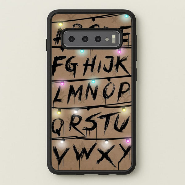 Stranger Alphabet Wall  - Stranger Things Phone Case for Galaxy S10 Plus