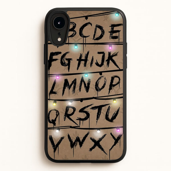 Stranger Alphabet Wall  - Stranger Things Phone Case for iPhone XR