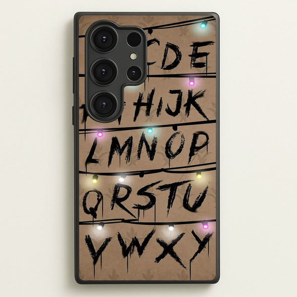 Stranger Alphabet Wall  - Stranger Things Phone Case for Galaxy S25 Ultra
