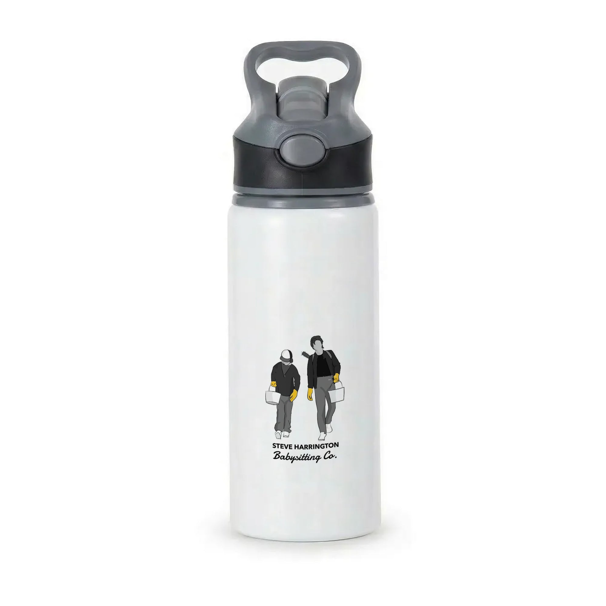 Steve Harrington Babysitting Co Active Water Bottle - Black