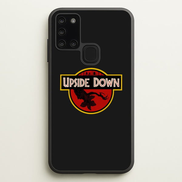 Upside Down - Jurassic Inspired Stranger  - Stranger Things Phone Case for Galaxy A21s