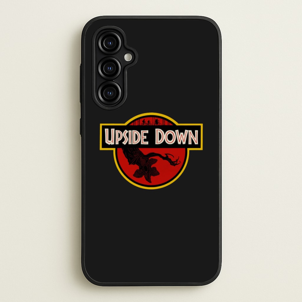 Upside Down - Jurassic Inspired Stranger  - Stranger Things Phone Case for Galaxy A54
