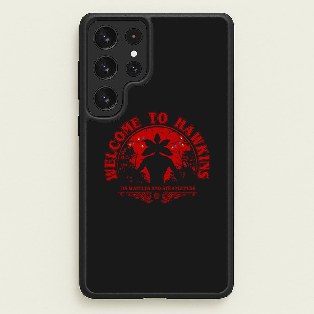 Welcome To Hawkings  - Stranger Things Phone Case for Galaxy S22 Ultra