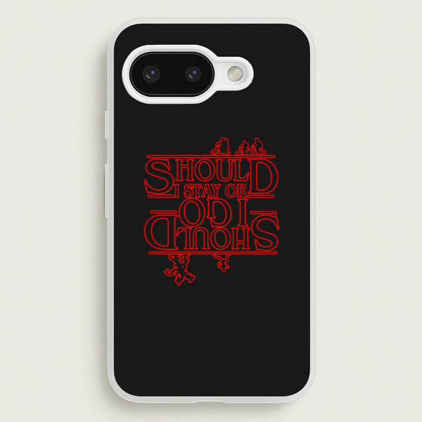 Should I Stay Or Should I Go Upside Down  - Stranger Things Phone Case for Google Pixel 9a