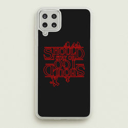 Should I Stay Or Should I Go Upside Down  - Stranger Things Phone Case for Galaxy A12