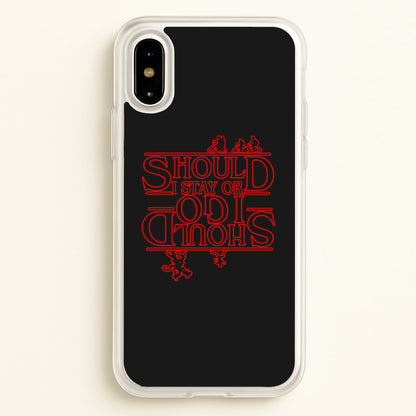 Should I Stay Or Should I Go Upside Down  - Stranger Things Phone Case for iPhone X / XS