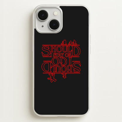 Should I Stay Or Should I Go Upside Down  - Stranger Things Phone Case for iPhone 13 Mini