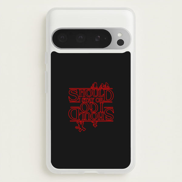 Should I Stay Or Should I Go Upside Down  - Stranger Things Phone Case for Google Pixel 9 Pro XL