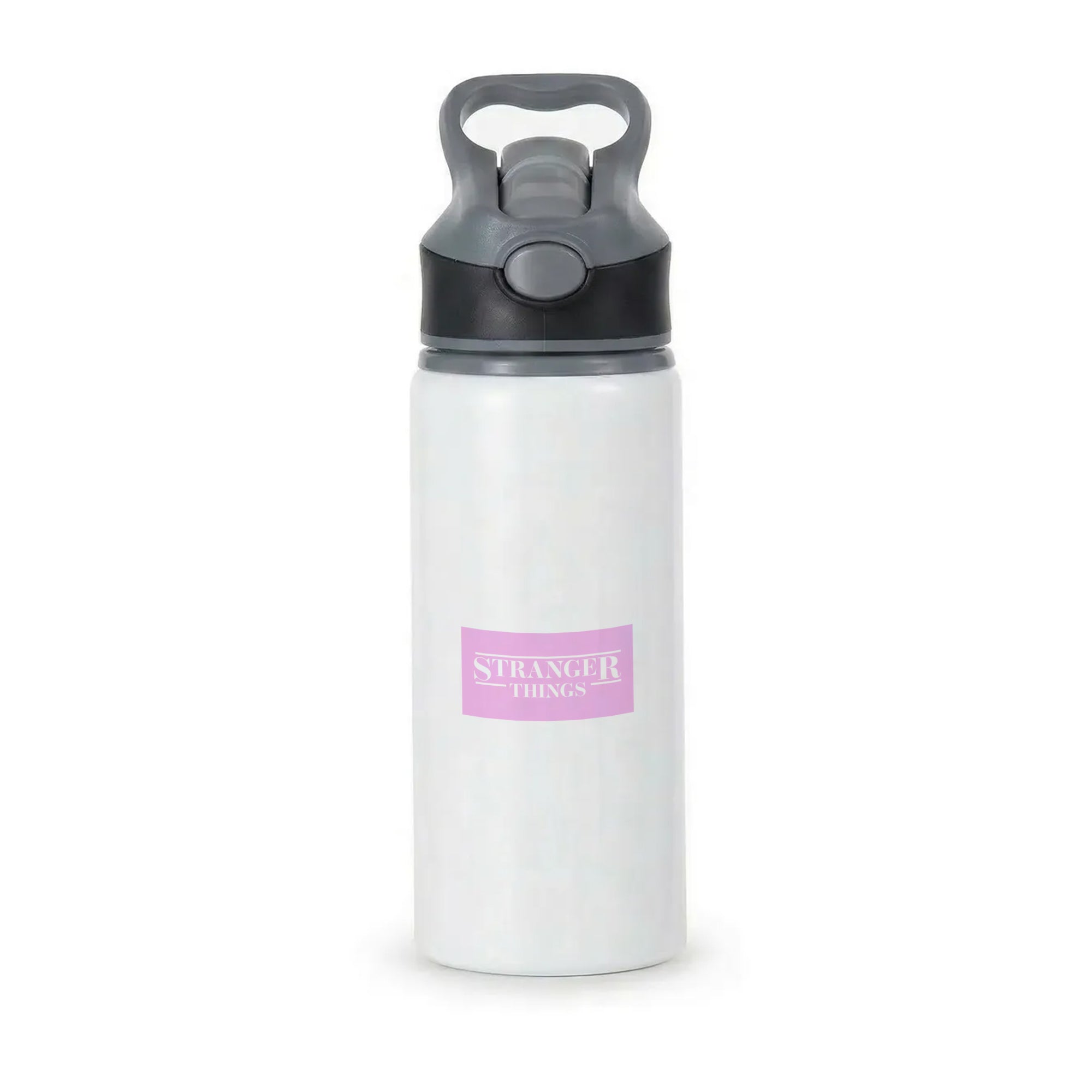 Pink Galaxy Stranger Active Water Bottle - Black
