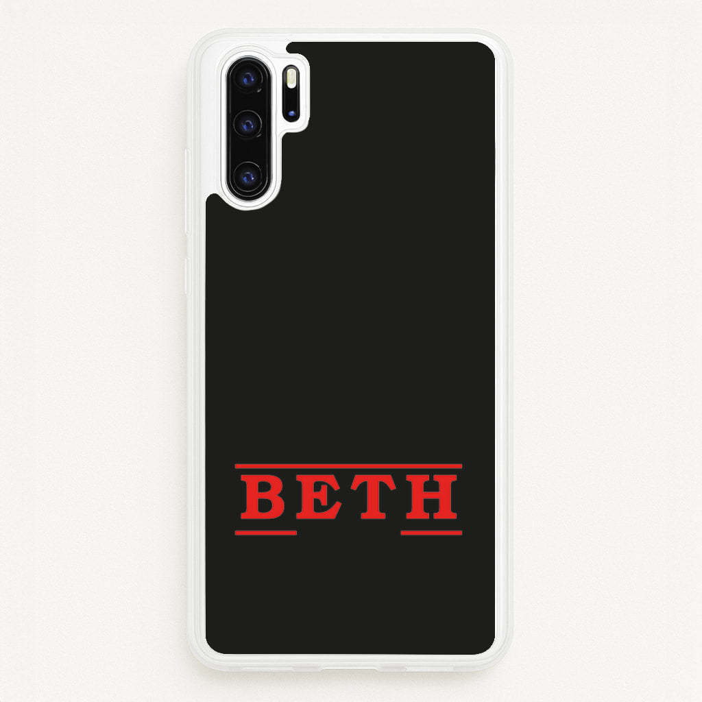Title - Personalised Stranger  - Stranger Things Phone Case for Huawei P30 Pro