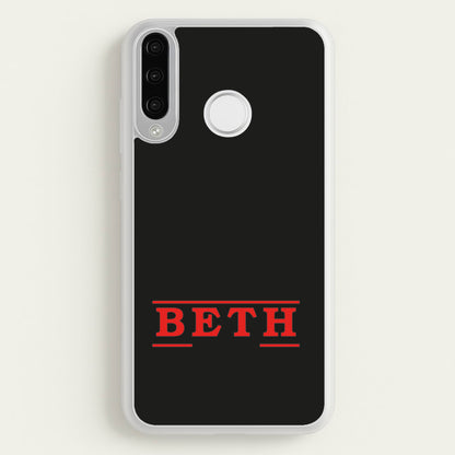 Title - Personalised Stranger  - Stranger Things Phone Case for Huawei P30 Lite