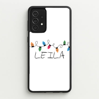 Fairy Lights - Personalised Stranger  - Stranger Things Phone Case for Galaxy A52 / A52s