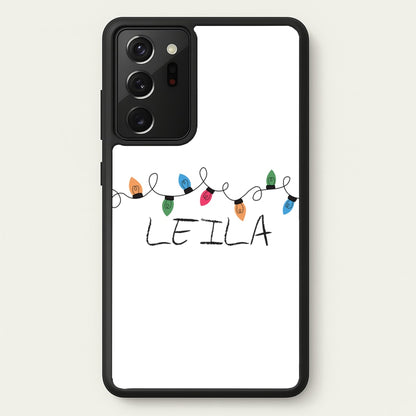 Fairy Lights - Personalised Stranger  - Stranger Things Phone Case for Galaxy Note 20 Ultra