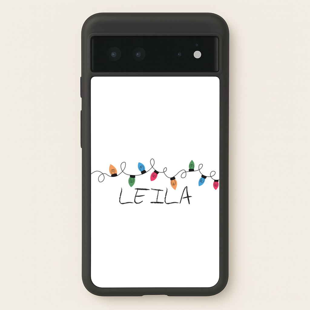 Fairy Lights - Personalised Stranger  - Stranger Things Phone Case for Google Pixel 6