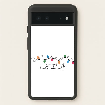 Fairy Lights - Personalised Stranger  - Stranger Things Phone Case for Google Pixel 6