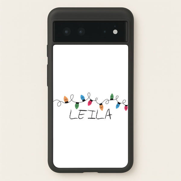 Fairy Lights - Personalised Stranger  - Stranger Things Phone Case for Google Pixel 6