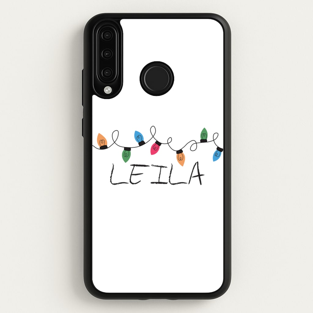 Fairy Lights - Personalised Stranger  - Stranger Things Phone Case for Huawei P30 Lite