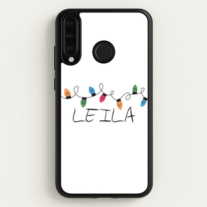 Fairy Lights - Personalised Stranger  - Stranger Things Phone Case for Huawei P30 Lite