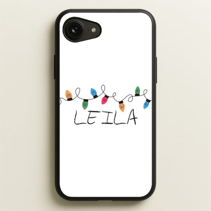 Fairy Lights - Personalised Stranger  - Stranger Things Phone Case for iPhone 16e