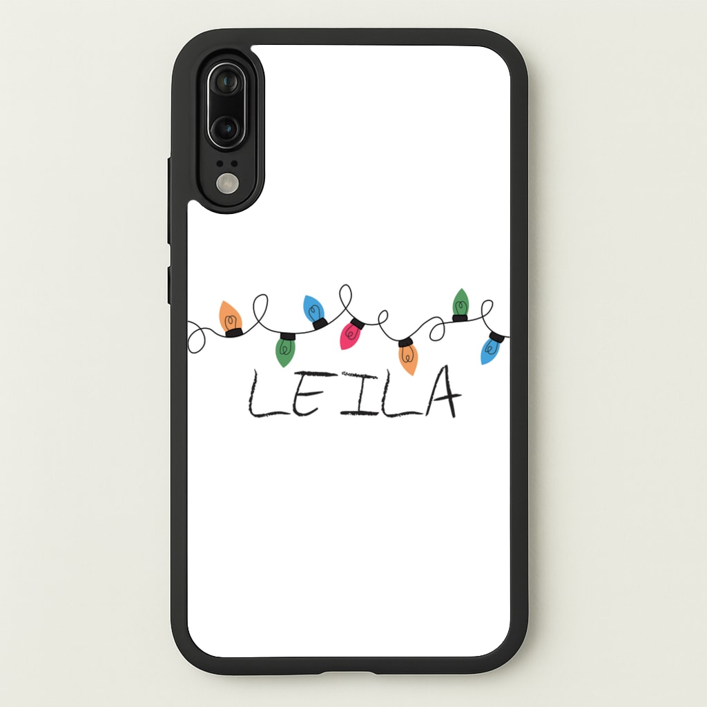 Fairy Lights - Personalised Stranger  - Stranger Things Phone Case for Huawei P20
