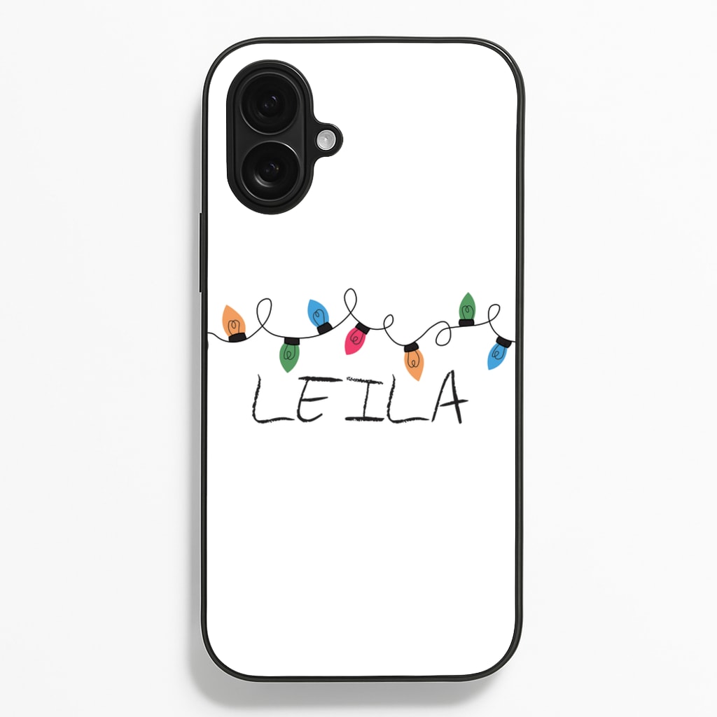 Fairy Lights - Personalised Stranger  - Stranger Things Phone Case for iPhone 16 Plus