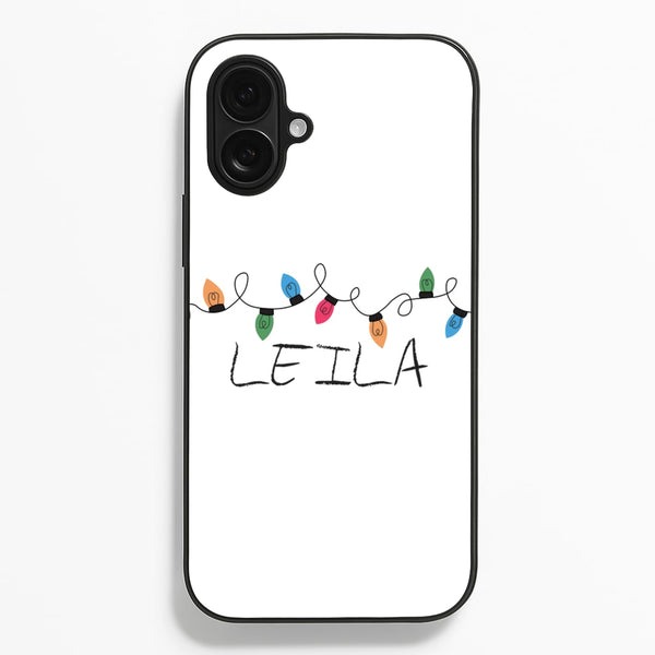 Fairy Lights - Personalised Stranger  - Stranger Things Phone Case for iPhone 16 Plus