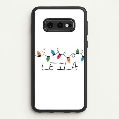 Fairy Lights - Personalised Stranger  - Stranger Things Phone Case for Galaxy S10e