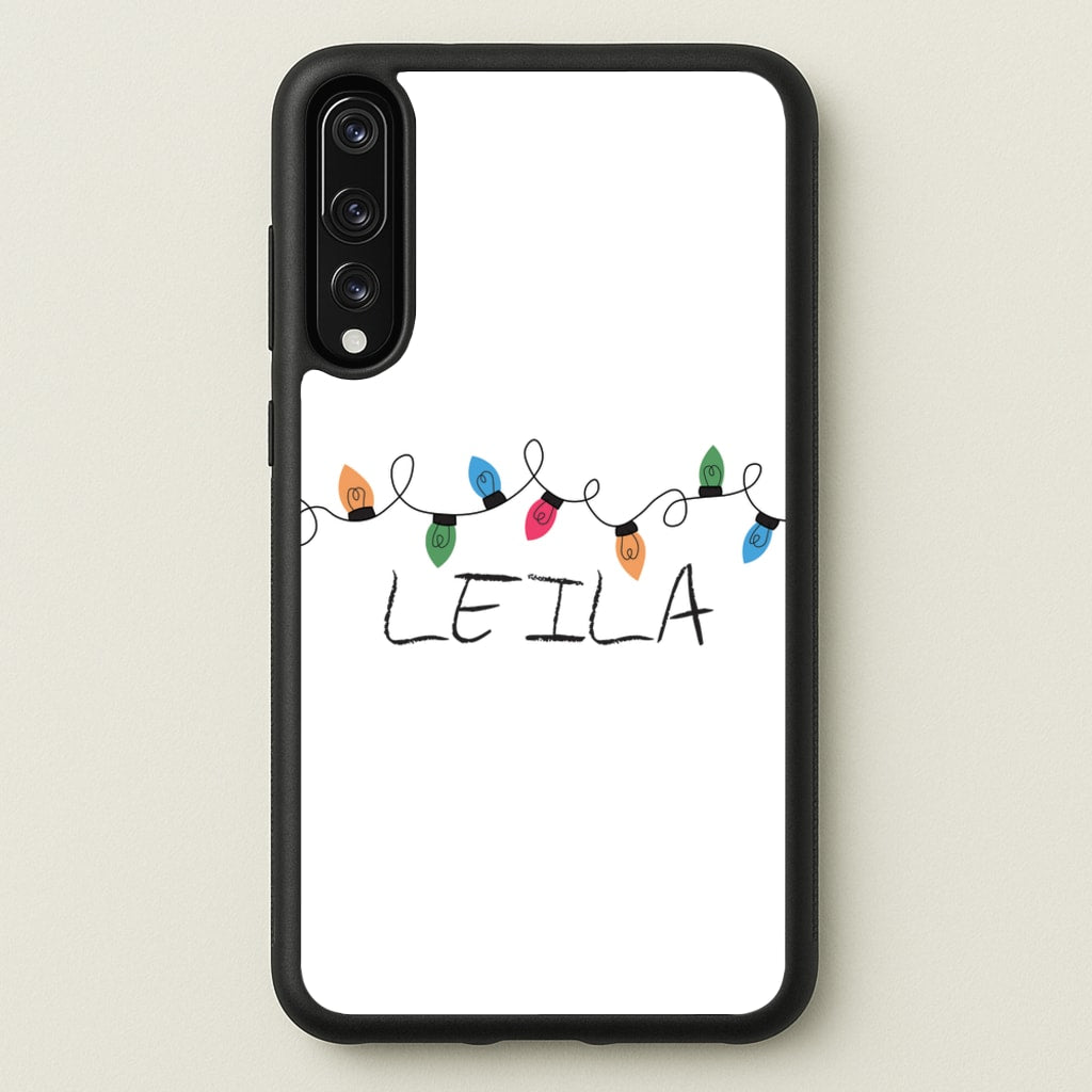 Fairy Lights - Personalised Stranger  - Stranger Things Phone Case for Huawei P20 Pro