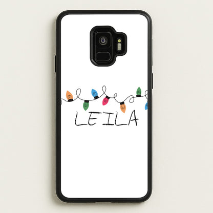 Fairy Lights - Personalised Stranger  - Stranger Things Phone Case for Galaxy S9