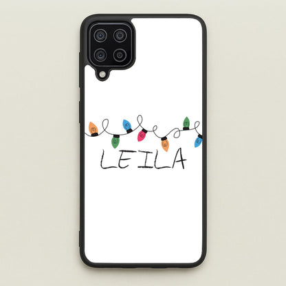 Fairy Lights - Personalised Stranger  - Stranger Things Phone Case for Galaxy A12