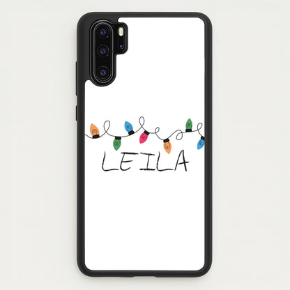 Fairy Lights - Personalised Stranger  - Stranger Things Phone Case for Huawei P30 Pro